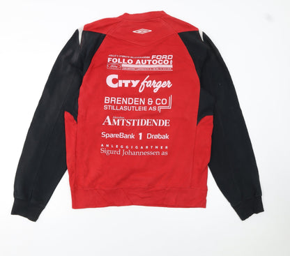 Mens UK Size M Umbro Red Pullover Sweatshirt