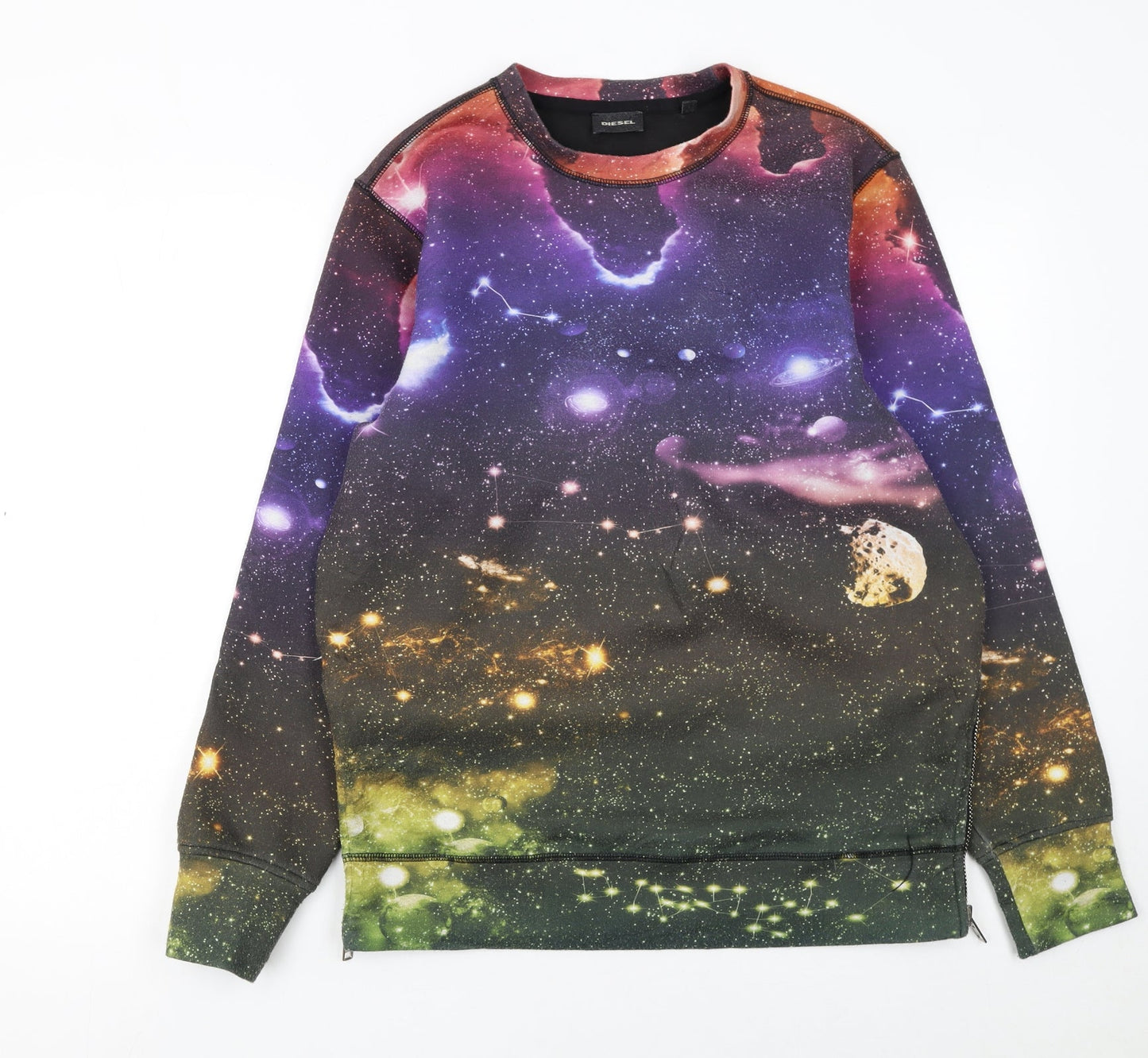 Mens UK Size M Diesel Multicoloured Pullover Sweatshirt