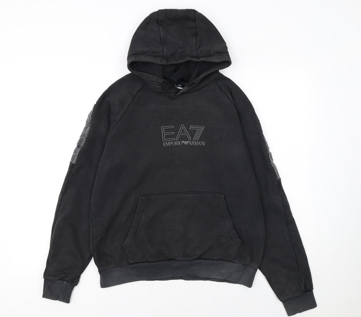 Womens UK Size S Emporio Armani Black Pullover Hoodie