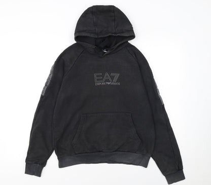 Womens UK Size S Emporio Armani Black Pullover Hoodie