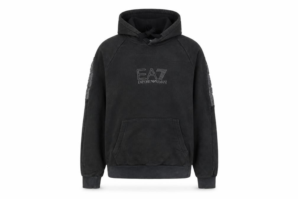 Womens UK Size S Emporio Armani Black Pullover Hoodie