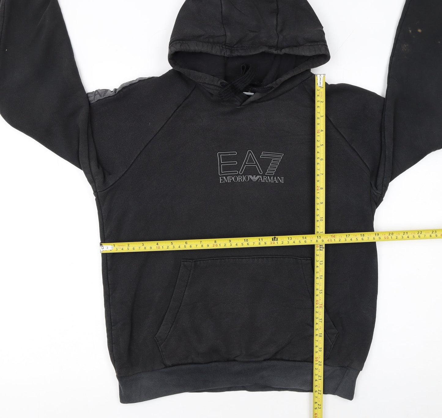 Womens UK Size S Emporio Armani Black Pullover Hoodie