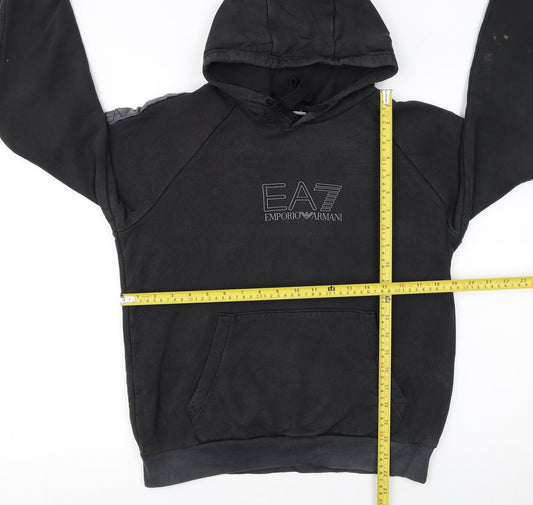 Womens UK Size S Emporio Armani Black Pullover Hoodie