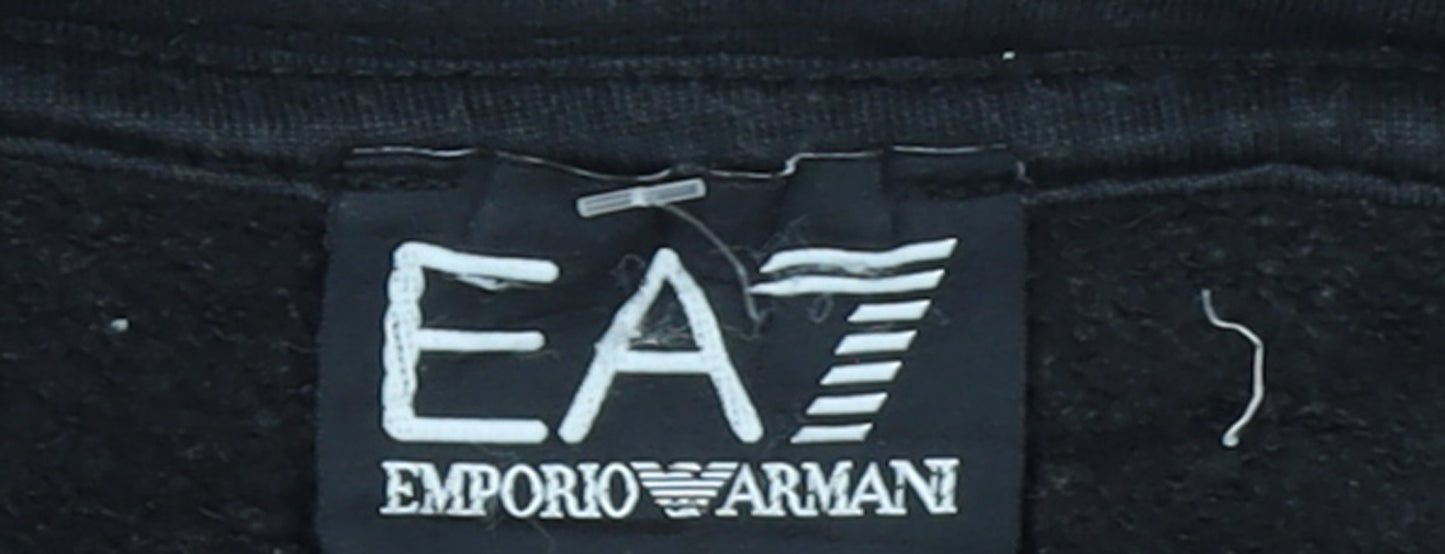Womens UK Size S Emporio Armani Black Pullover Hoodie