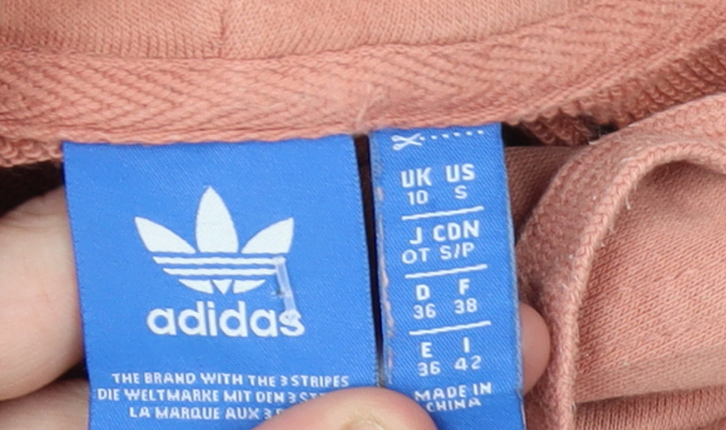 Womens UK Size 10 adidas Pink Pullover Hoodie