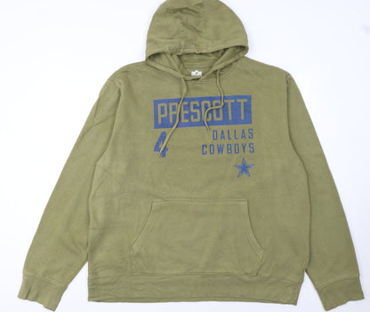 Mens UK Size 2XL NFL Green Pullover Hoodie