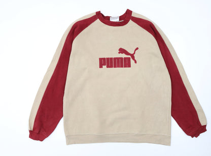 Mens UK Size L PUMA Beige Pullover Sweatshirt