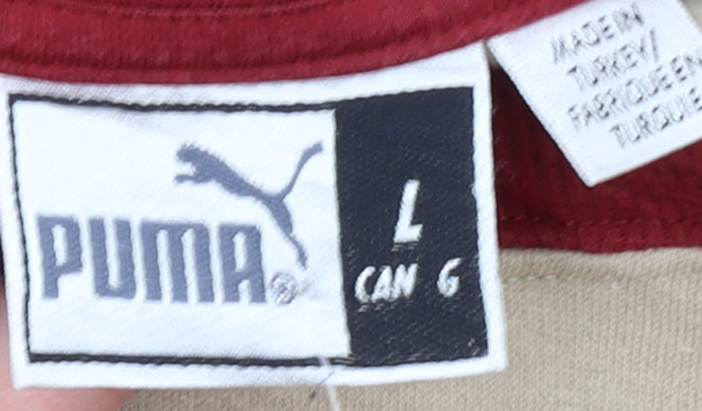 Mens UK Size L PUMA Beige Pullover Sweatshirt