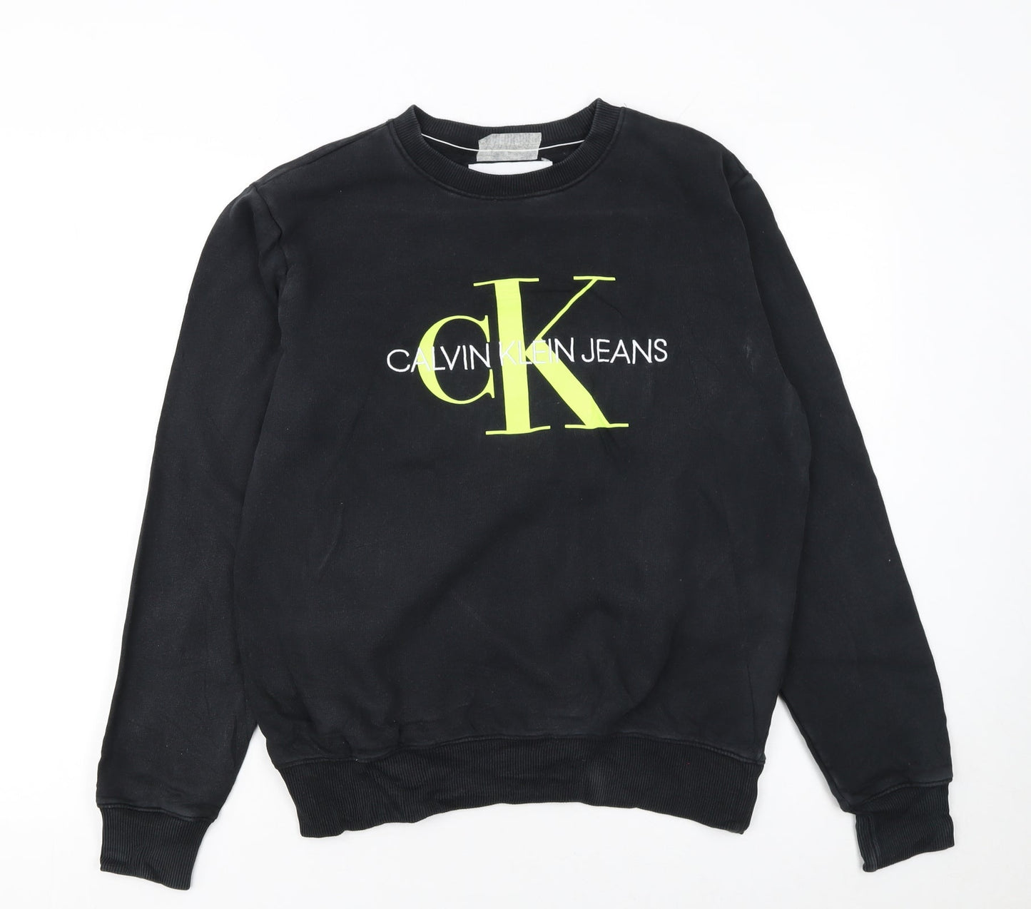Mens UK Size S Calvin Klein Jeans Black Pullover Sweatshirt