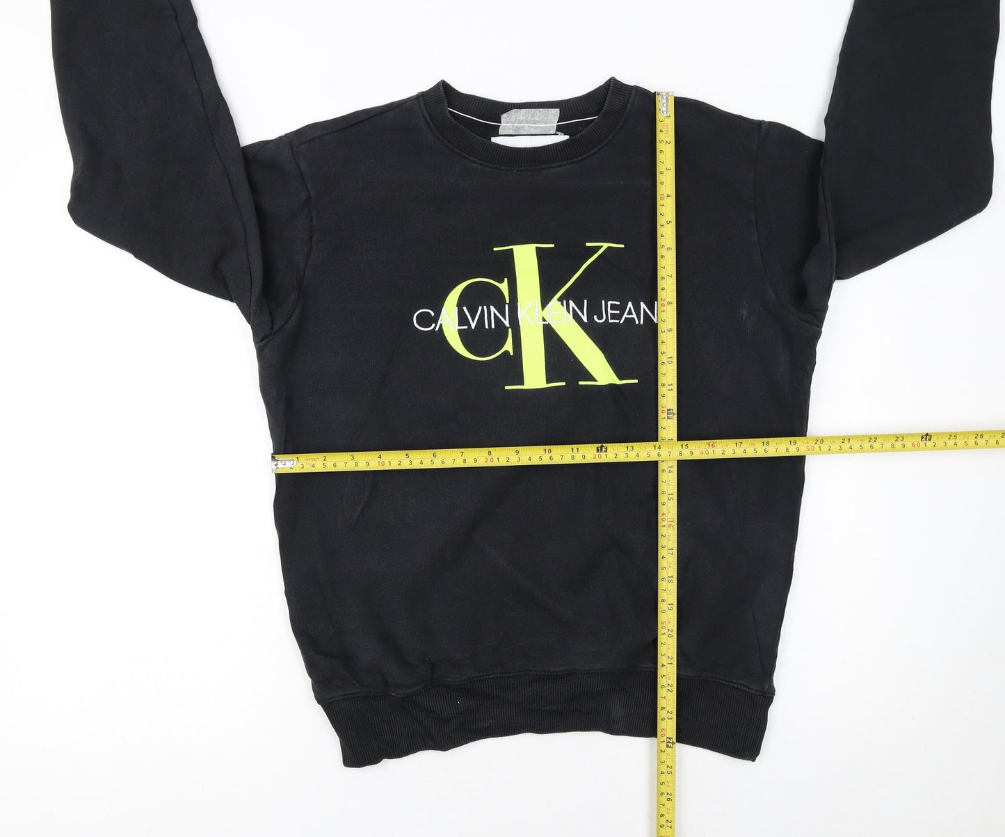 Mens UK Size S Calvin Klein Jeans Black Pullover Sweatshirt