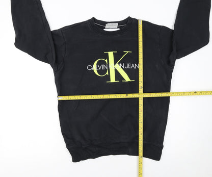 Mens UK Size S Calvin Klein Jeans Black Pullover Sweatshirt