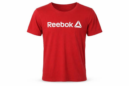 Reebok Men's Red Cotton Crew Neck Sports T-Shirt Size L