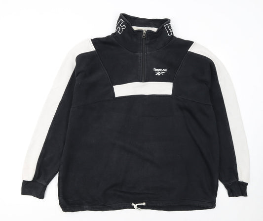 Womens UK Size M Reebok Black Pullover Sweatshirt