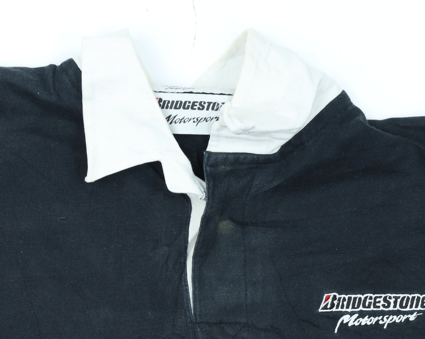 Mens UK Size L Bridgestone Motorsport Cotton Polo Shirt