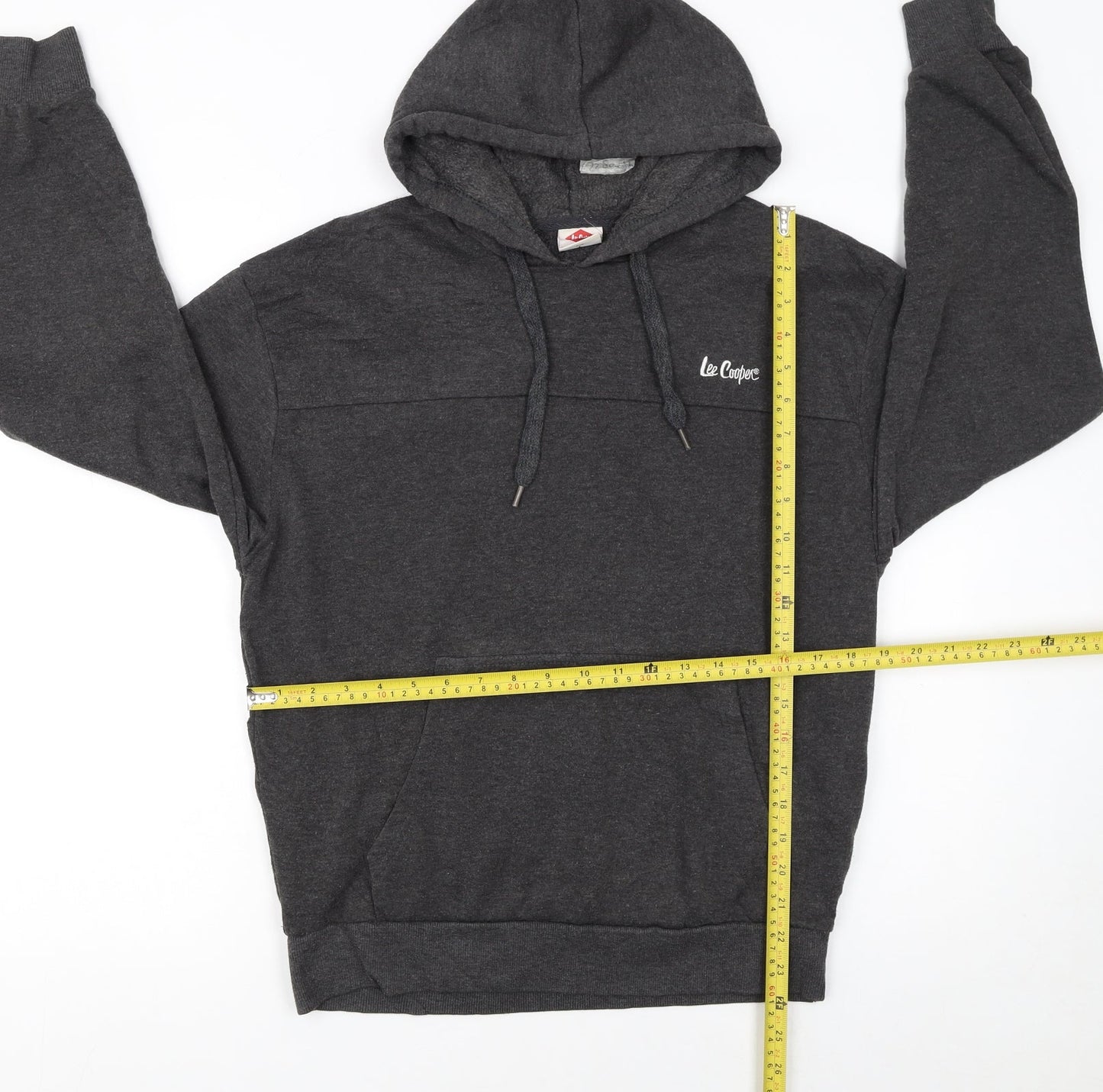 Mens UK Size M Lee Cooper Grey Pullover Hoodie