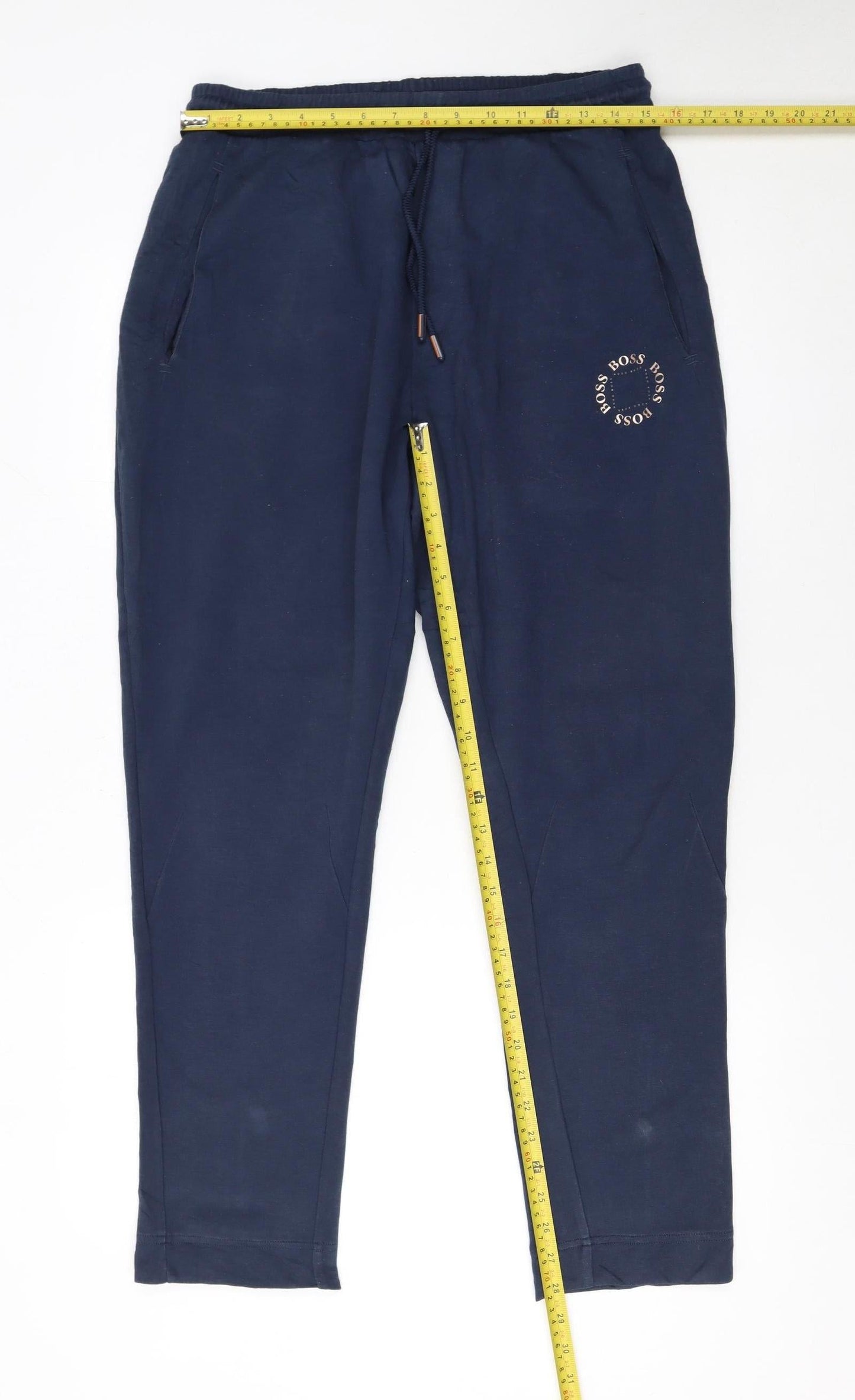 Mens UK Size L HUGO BOSS Regular Fit Jogger Blue Trousers
