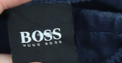 Mens UK Size L HUGO BOSS Regular Fit Jogger Blue Trousers