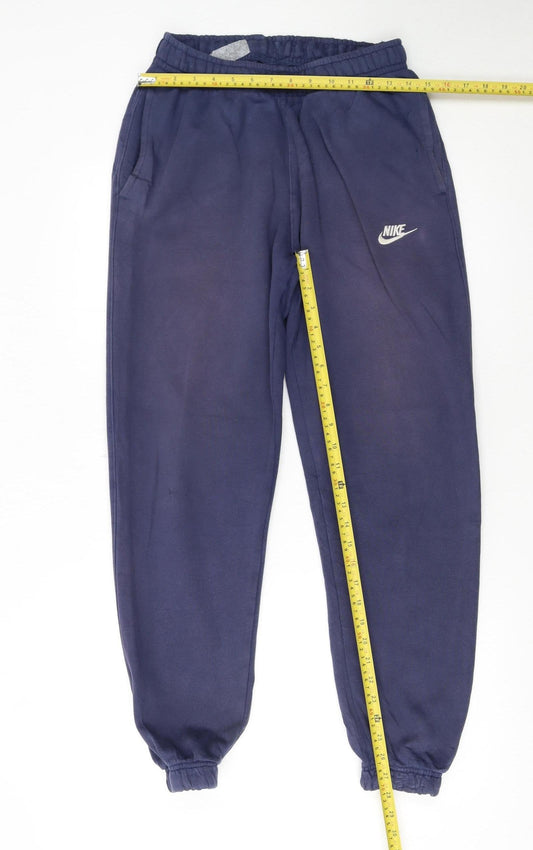 Mens UK Size S Nike Regular Fit Sweatpants Blue Trousers