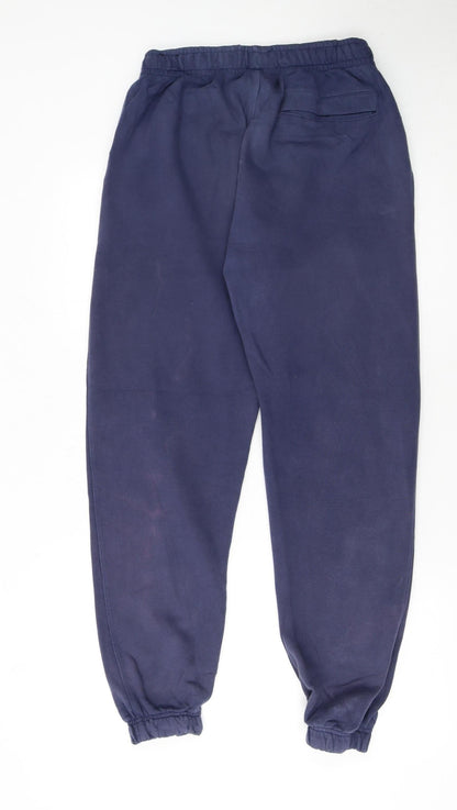 Mens UK Size S Nike Regular Fit Sweatpants Blue Trousers