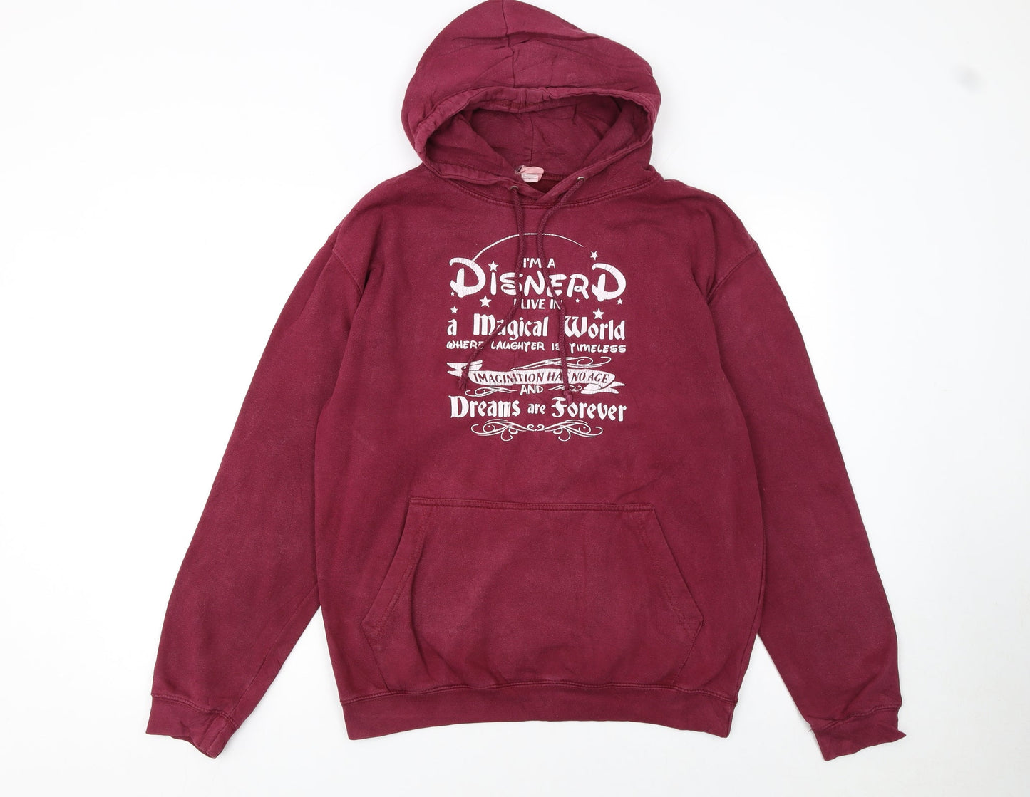Womens UK Size M WDIS Red Pullover Hoodie