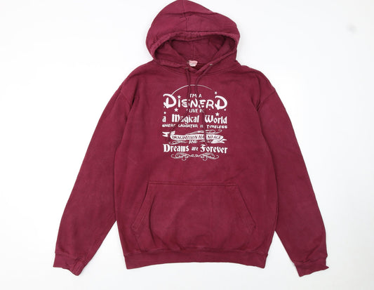 Womens UK Size M WDIS Red Pullover Hoodie