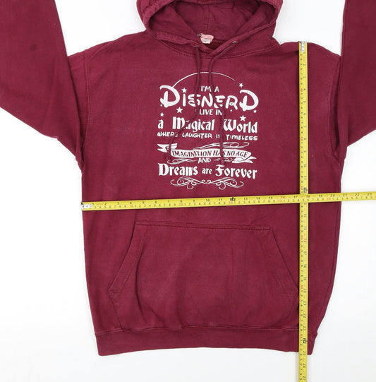 Womens UK Size M WDIS Red Pullover Hoodie