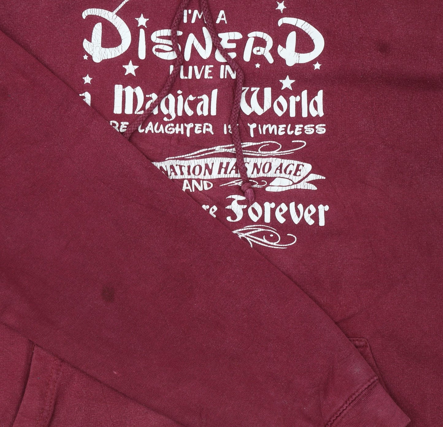 Womens UK Size M WDIS Red Pullover Hoodie