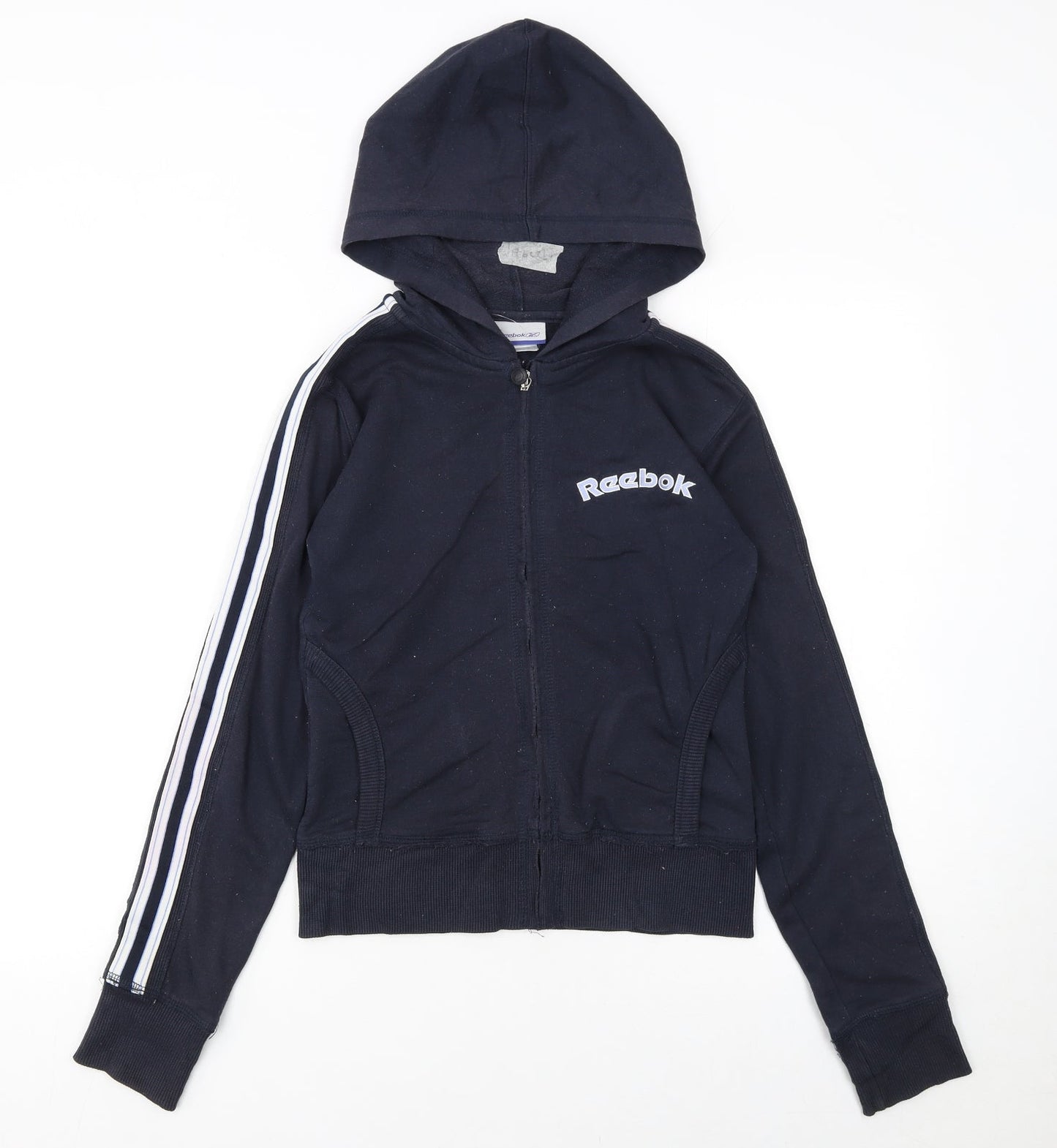 Womens UK Size XS Reebok Black Full Zip Hoodie