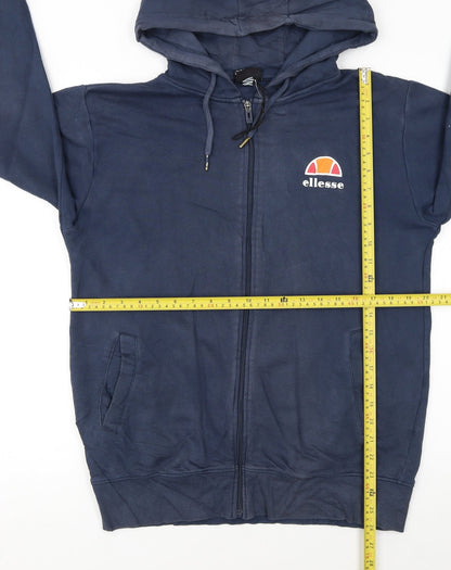 Mens UK Size M ellesse Blue Full Zip Hoodie