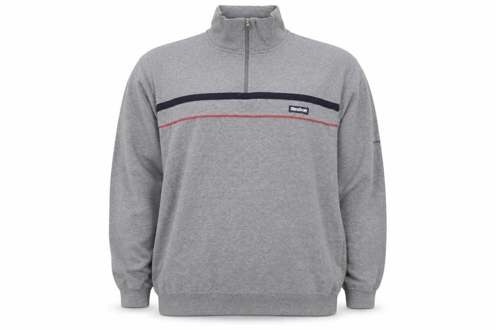 Mens UK Size 2XL Reebok Grey Pullover Sweatshirt