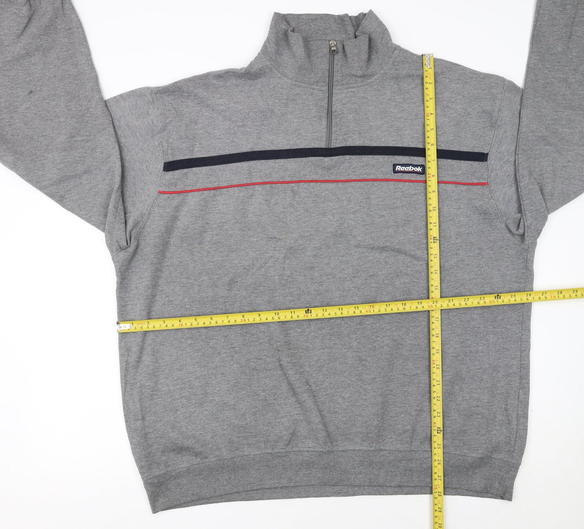 Mens UK Size 2XL Reebok Grey Pullover Sweatshirt