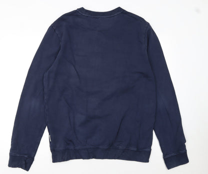 Mens UK Size L Napapijri Blue Pullover Sweatshirt