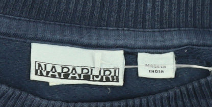 Mens UK Size L Napapijri Blue Pullover Sweatshirt