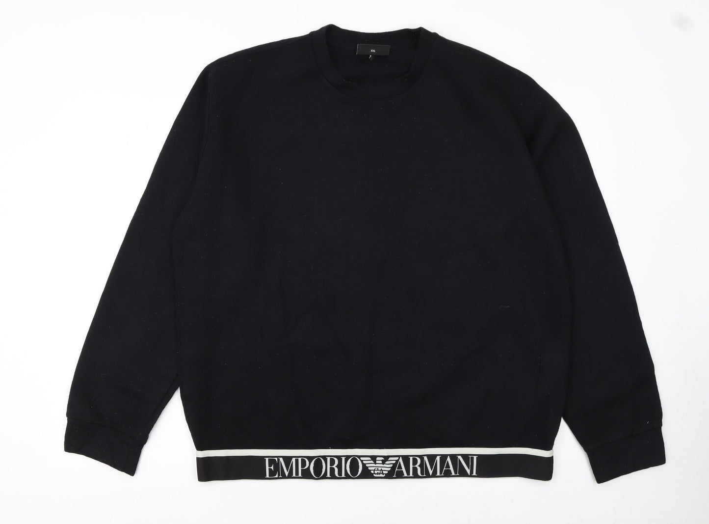 Womens UK Size 2XL Emporio Armani Black Pullover Sweatshirt