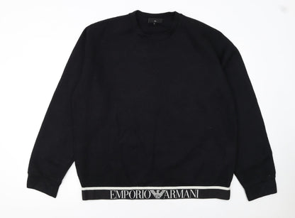 Womens UK Size 2XL Emporio Armani Black Pullover Sweatshirt