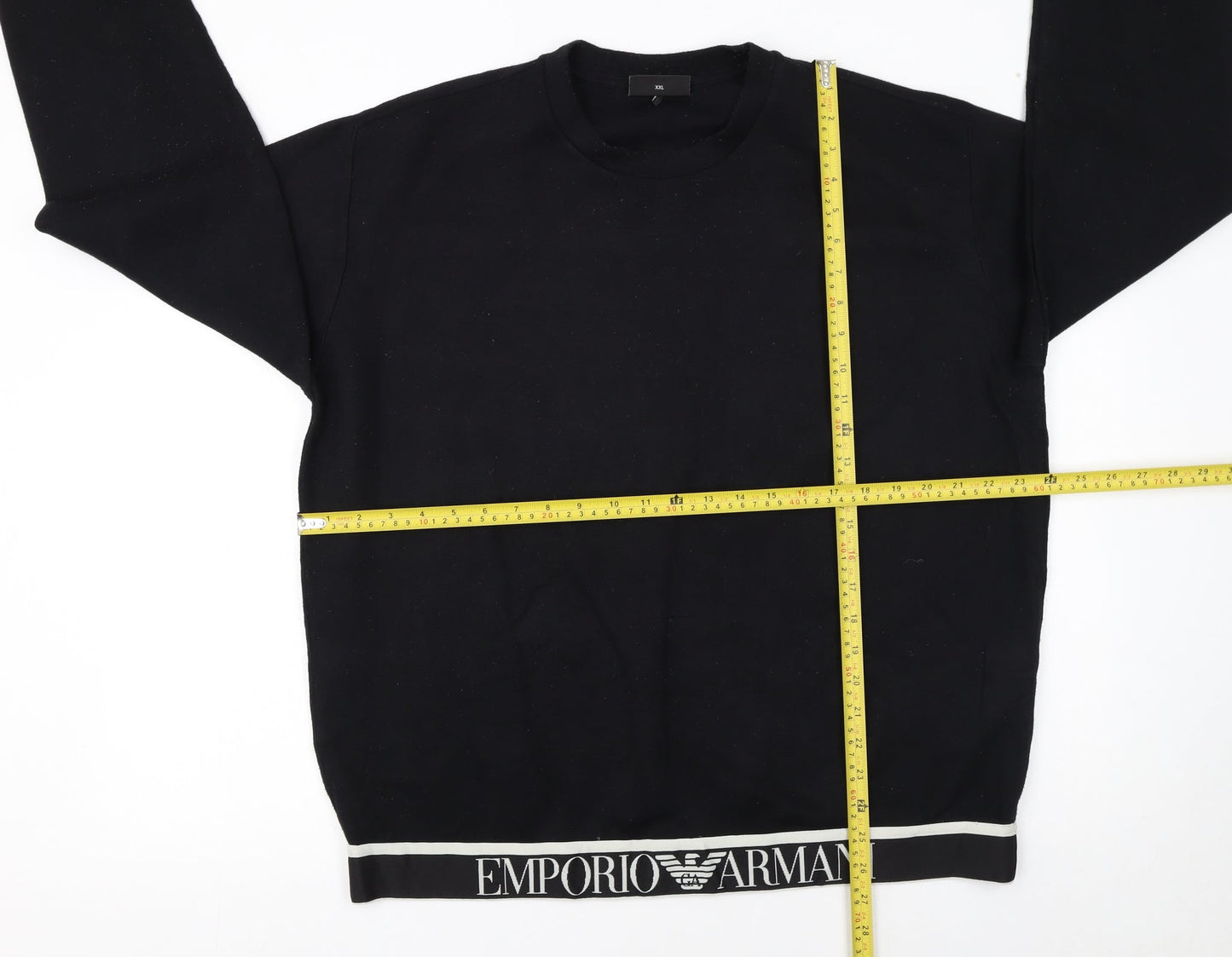 Womens UK Size 2XL Emporio Armani Black Pullover Sweatshirt