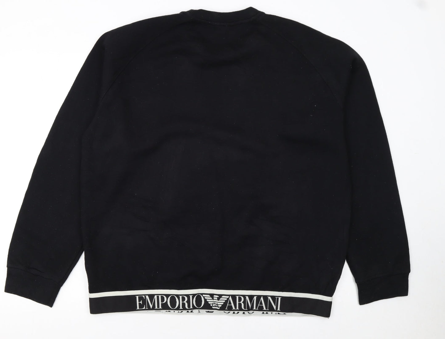 Womens UK Size 2XL Emporio Armani Black Pullover Sweatshirt