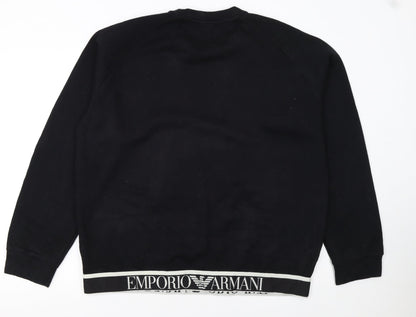 Womens UK Size 2XL Emporio Armani Black Pullover Sweatshirt