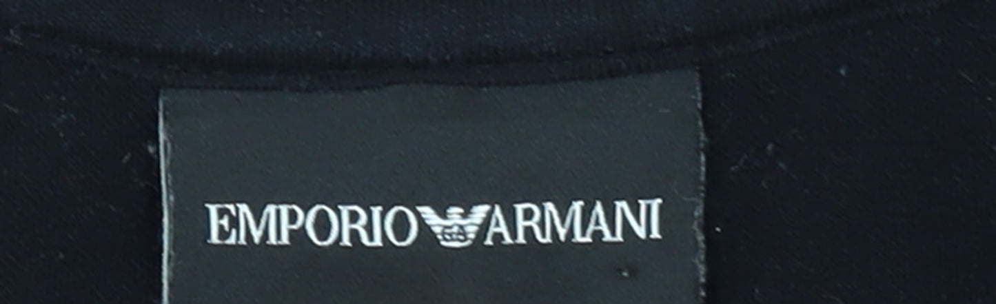 Womens UK Size 2XL Emporio Armani Black Pullover Sweatshirt