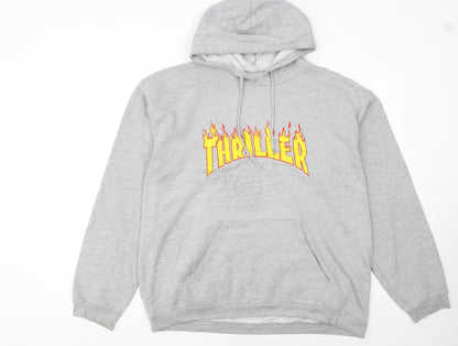 Mens UK Size 2XL B&C Collection Grey Pullover Hoodie