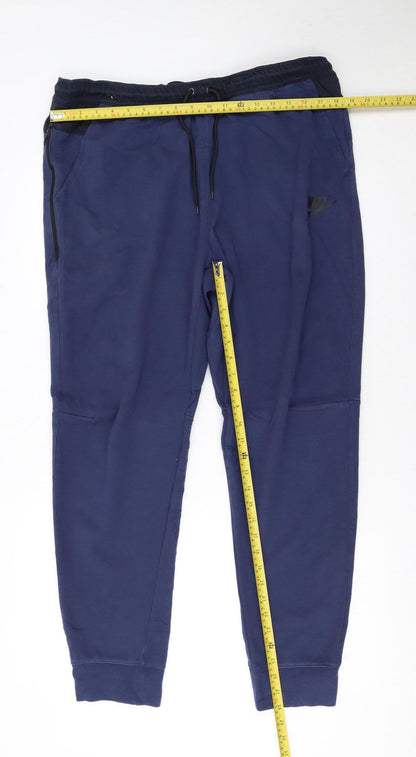 Nike Men's Blue XL Jogger Trousers with Logo Detail
