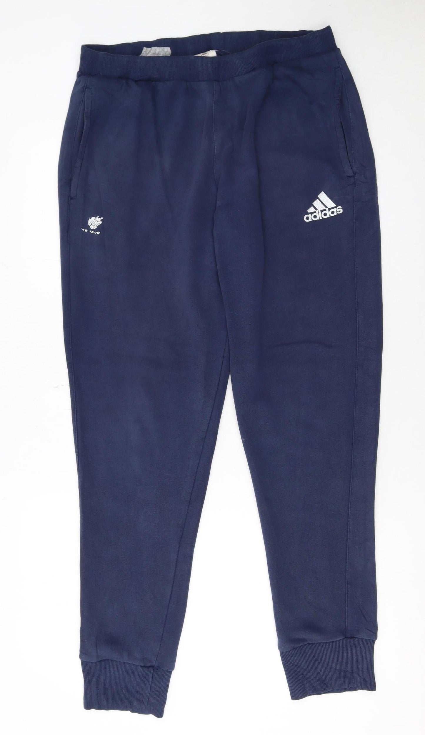 Mens UK Size L adidas Regular Fit Jogger Blue Trousers