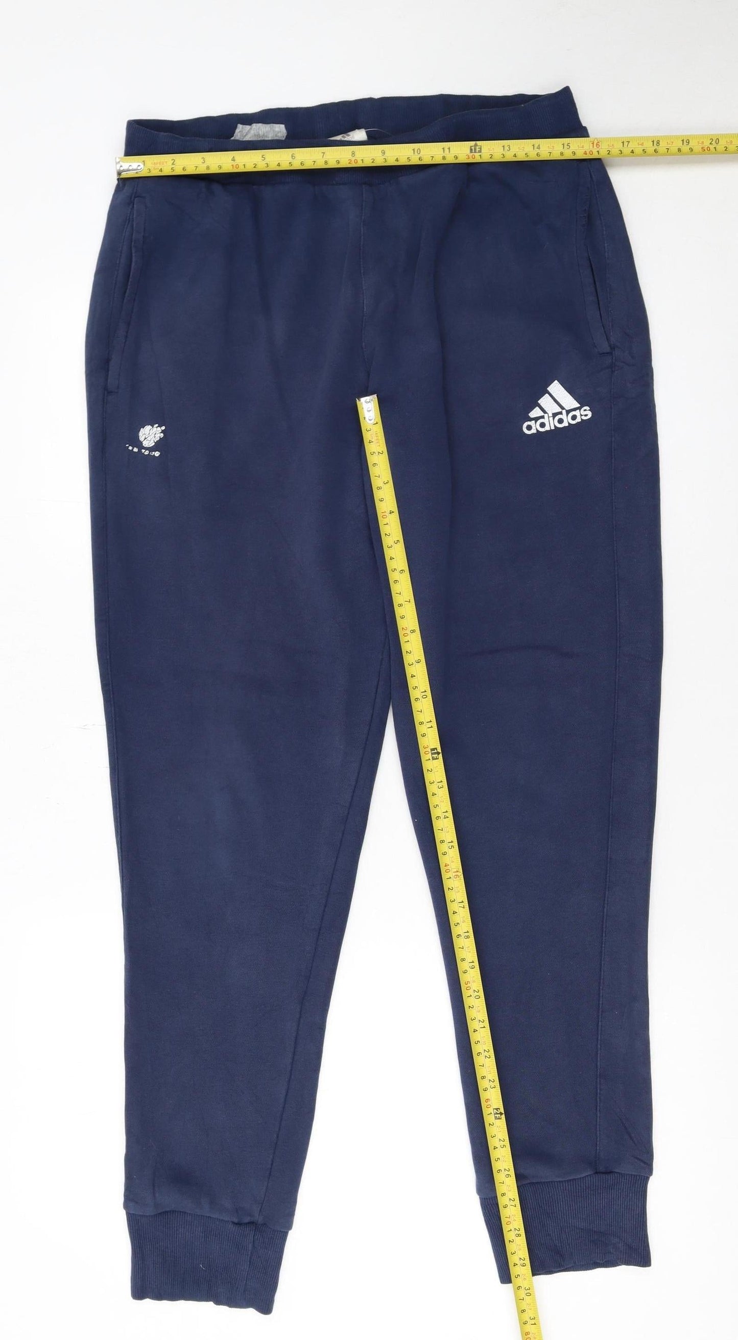 Mens UK Size L adidas Regular Fit Jogger Blue Trousers