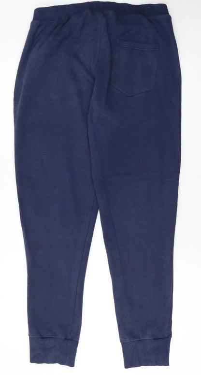 Mens UK Size L adidas Regular Fit Jogger Blue Trousers