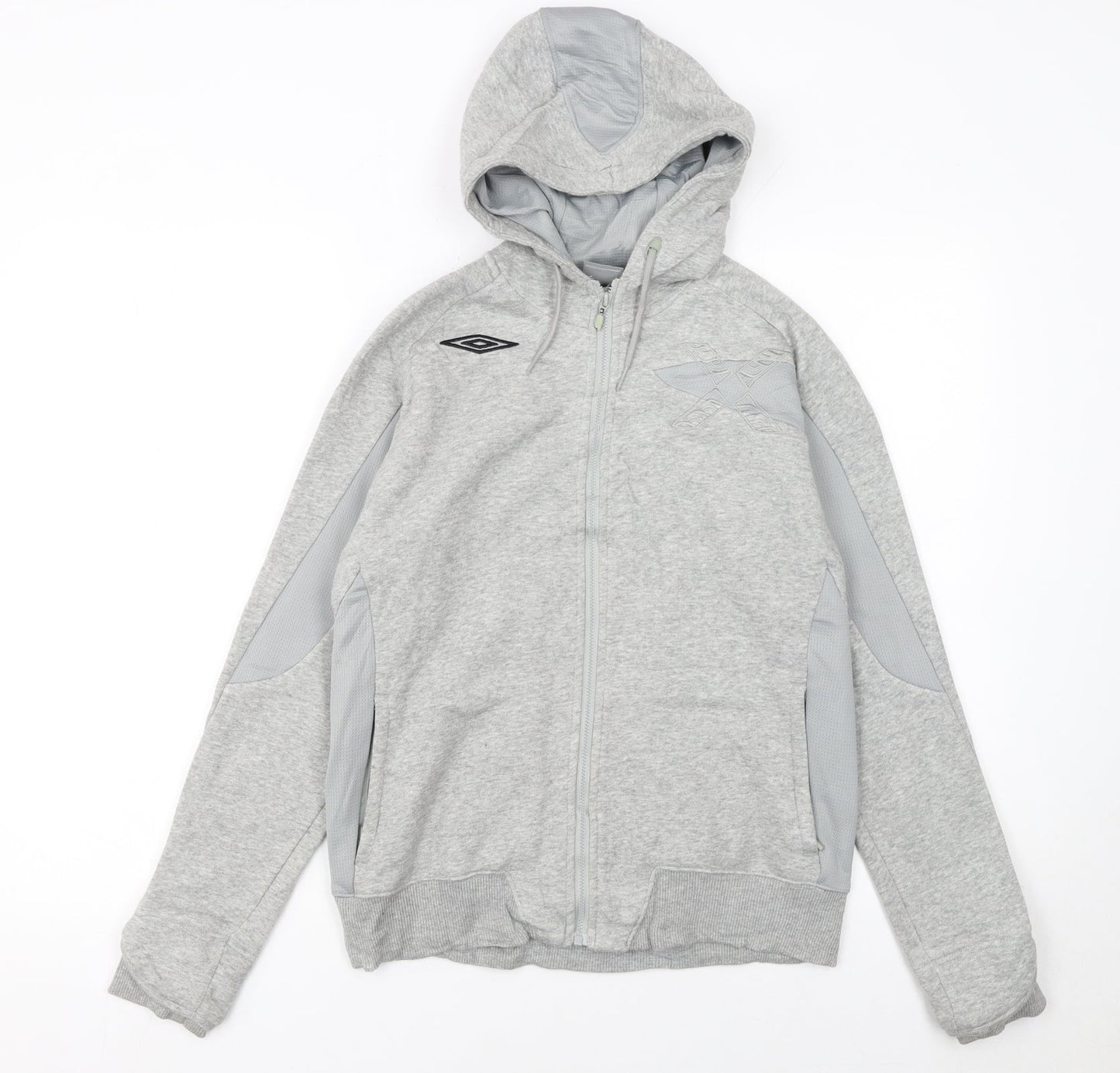 Womens UK Size 14 Umbro Grey Full Zip Hoodie