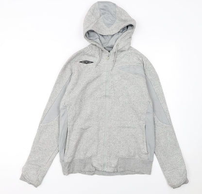 Womens UK Size 14 Umbro Grey Full Zip Hoodie