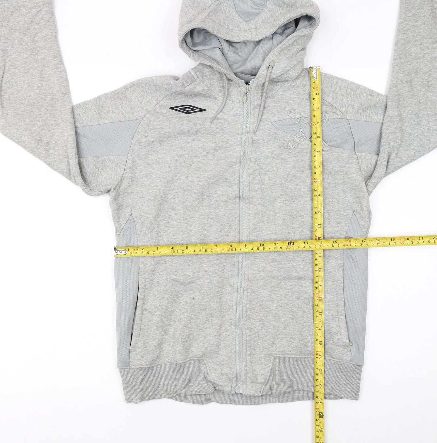 Womens UK Size 14 Umbro Grey Full Zip Hoodie