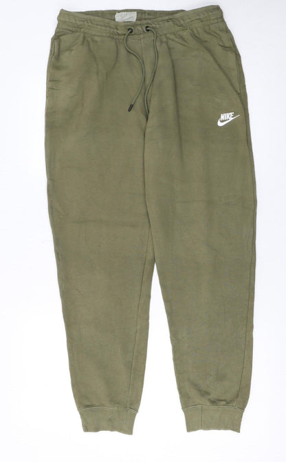 Mens UK Size M Nike Regular Fit Jogger Green Trousers
