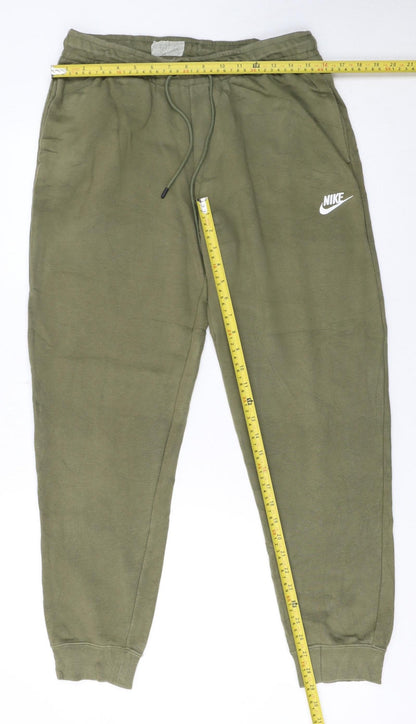 Mens UK Size M Nike Regular Fit Jogger Green Trousers