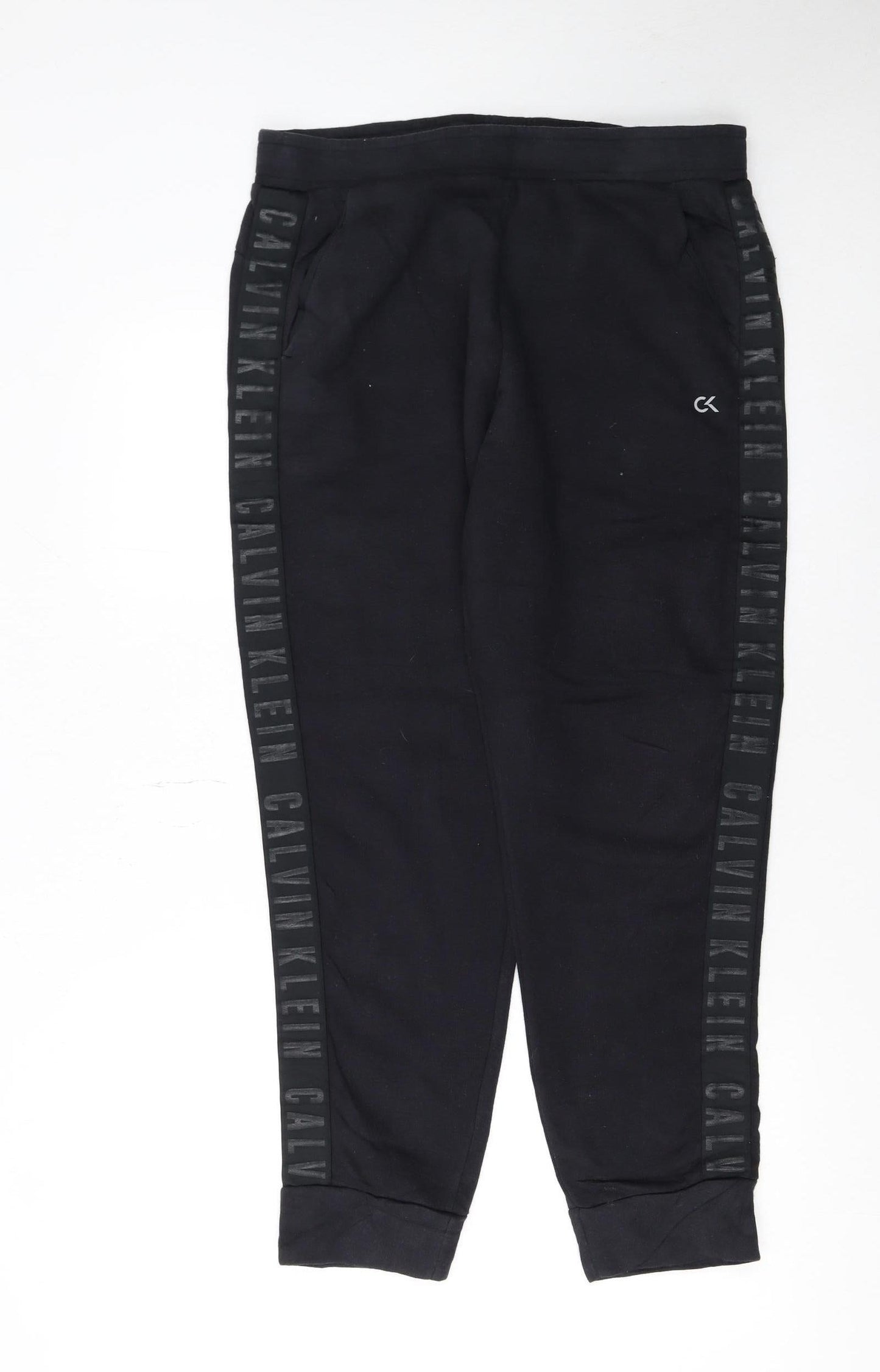 Mens UK Size M Calvin Klein Regular Fit Jogger Black Trousers